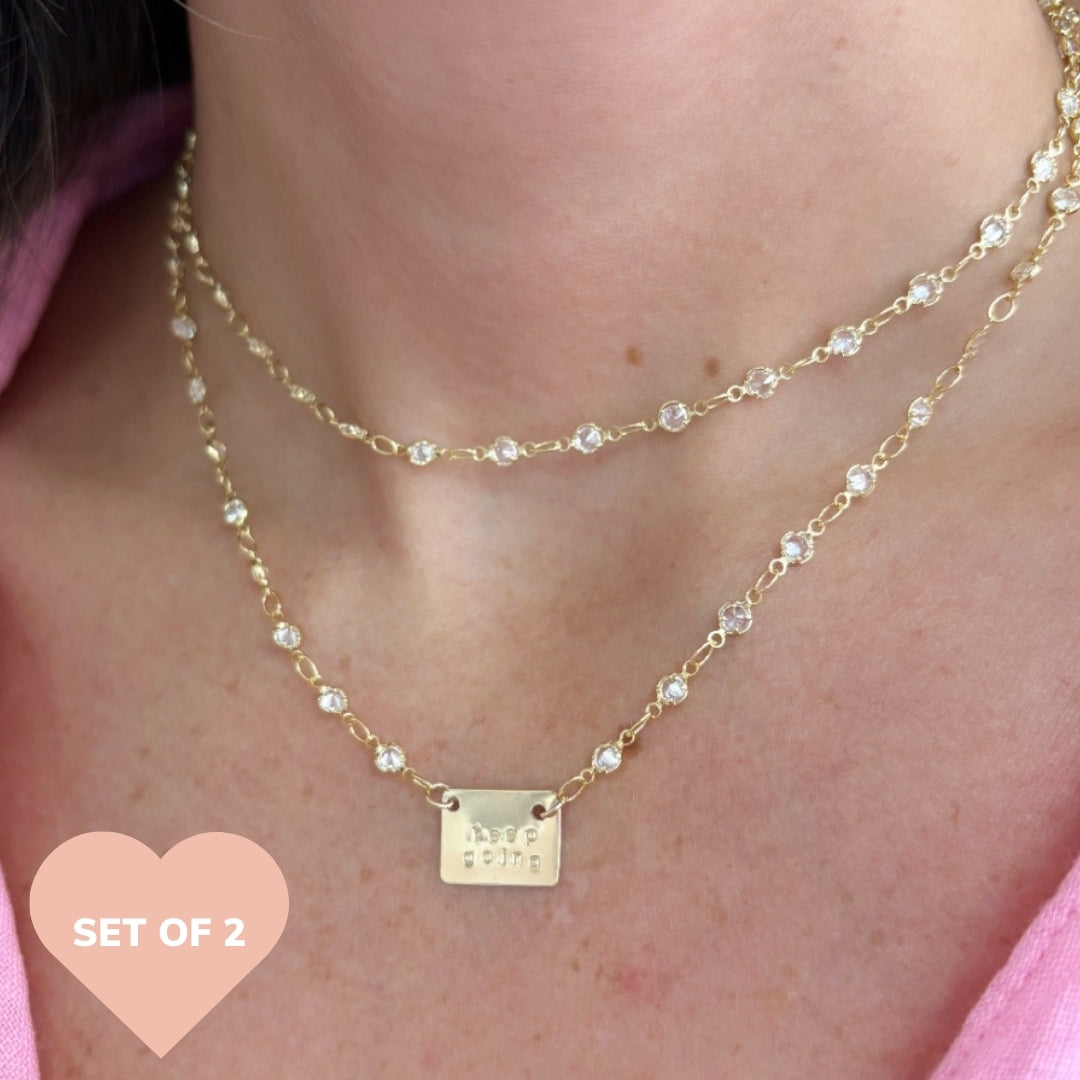 taudrey glow girl necklace stack