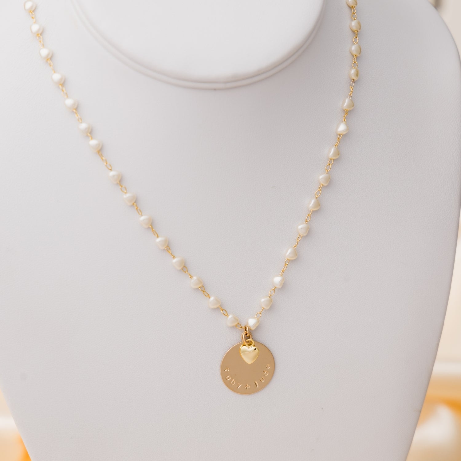 taudrey pearl of my heart necklace