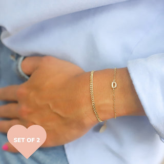 taudrey piece of my heart bracelet stack