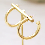 Ahead of the Curve Hoop Earrings (large)