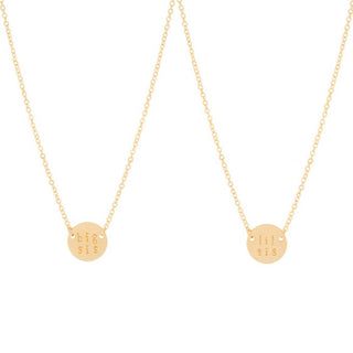 sister necklace gold set big sis lil sis