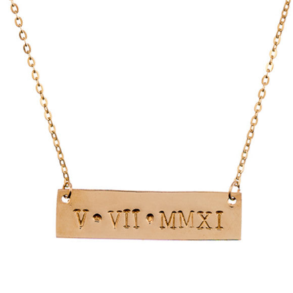 Taudrey Roman Numeral Plate