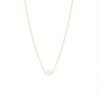 girls kids gold necklace with pearl
