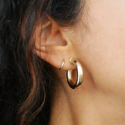 taudrey ahead of the curve open ended thick gold hoop earrings