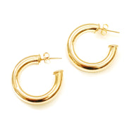 taudrey ahead of the curve open ended thick gold hoop earrings