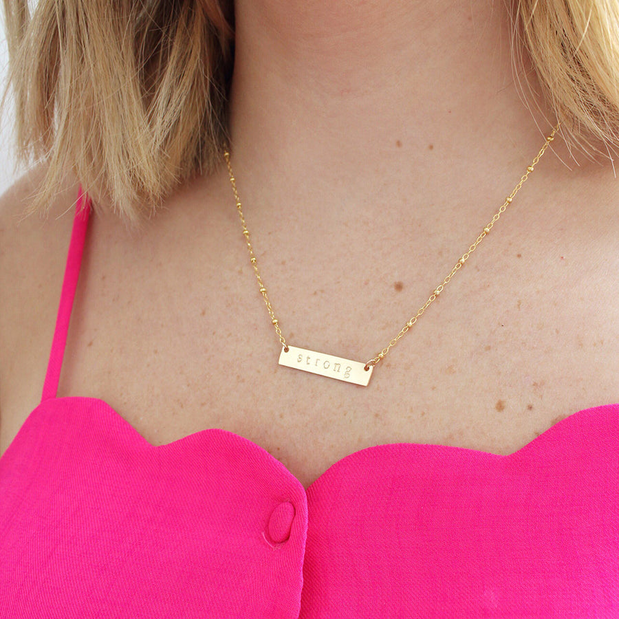 taudrey handcrafted breast cancer awareness inspirational personalized plate necklace