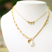taudrey best all around gold beads chain necklace