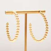 taudrey glimmer of hoop gold open studded hoop earrings large