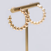 taudrey glimmer of hoops small gold ribbed open hoop earrings