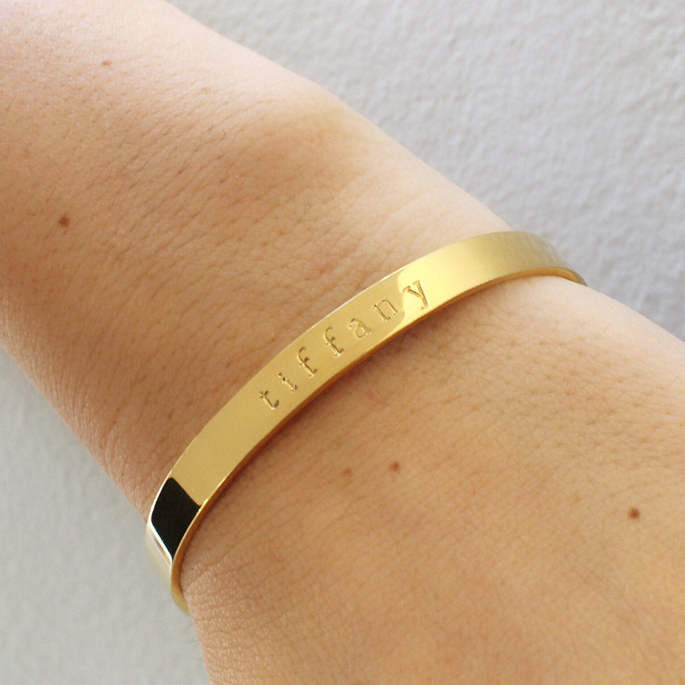 taudrey gold personalized gold autograph cuff