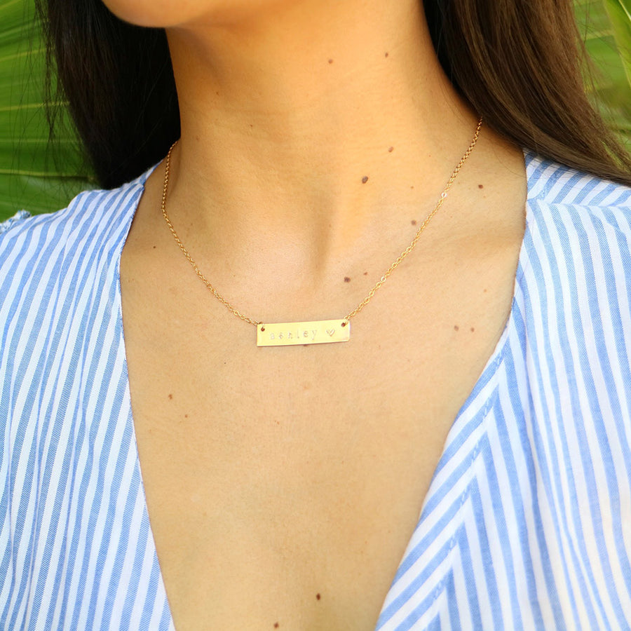 taudrey gold autograph plate necklace handcrafted plate personalized by hand