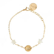 taudrey granted wish bracelet gold pearl star personalized charm