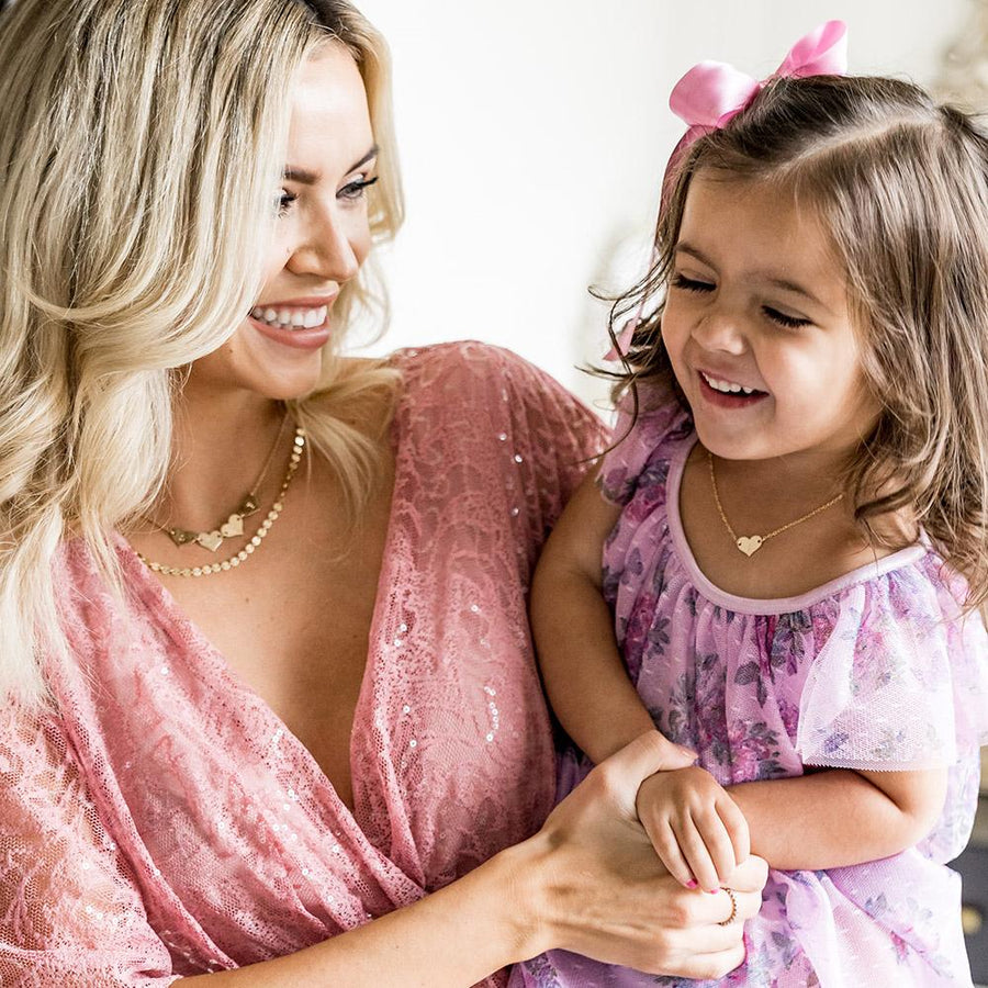 taudrey kids little tatum necklace personalized heart piece destiny thompson