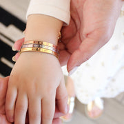 taudrey just like mommy three bangle set gold rose gold and silver