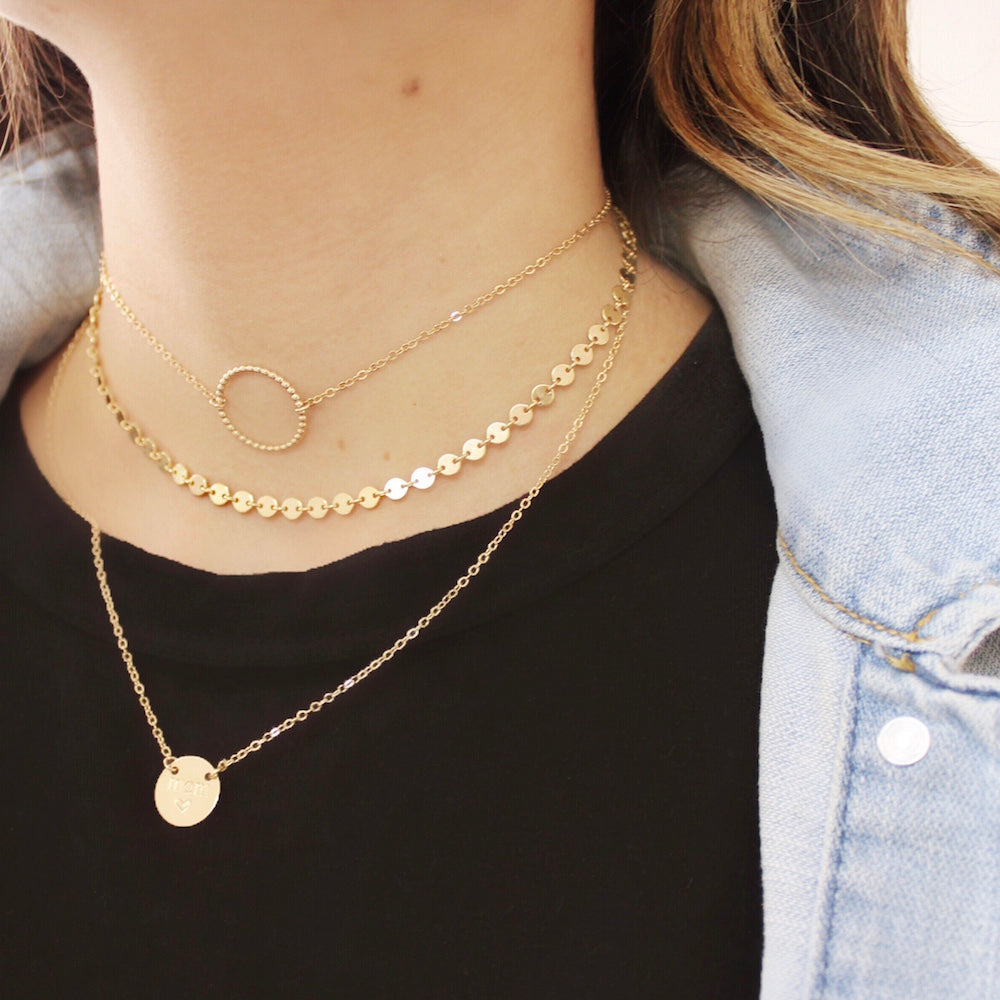 【HYERES LOR】Happiness 14K mini Lock necklace HYERES LOR】Happiness 14K mini Lock necklace