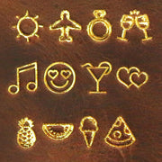 taudrey leather embossed symbols