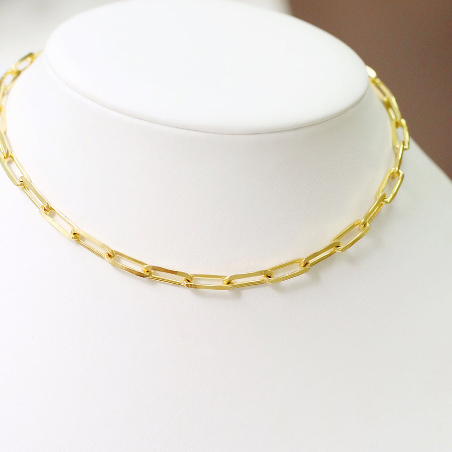 Thick Chain Link Choker, Gold Choker Necklace for Women, Gold