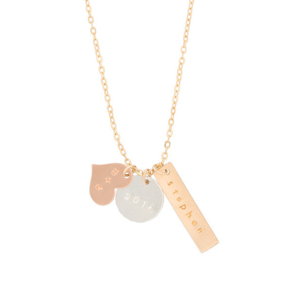 mixed metals necklace