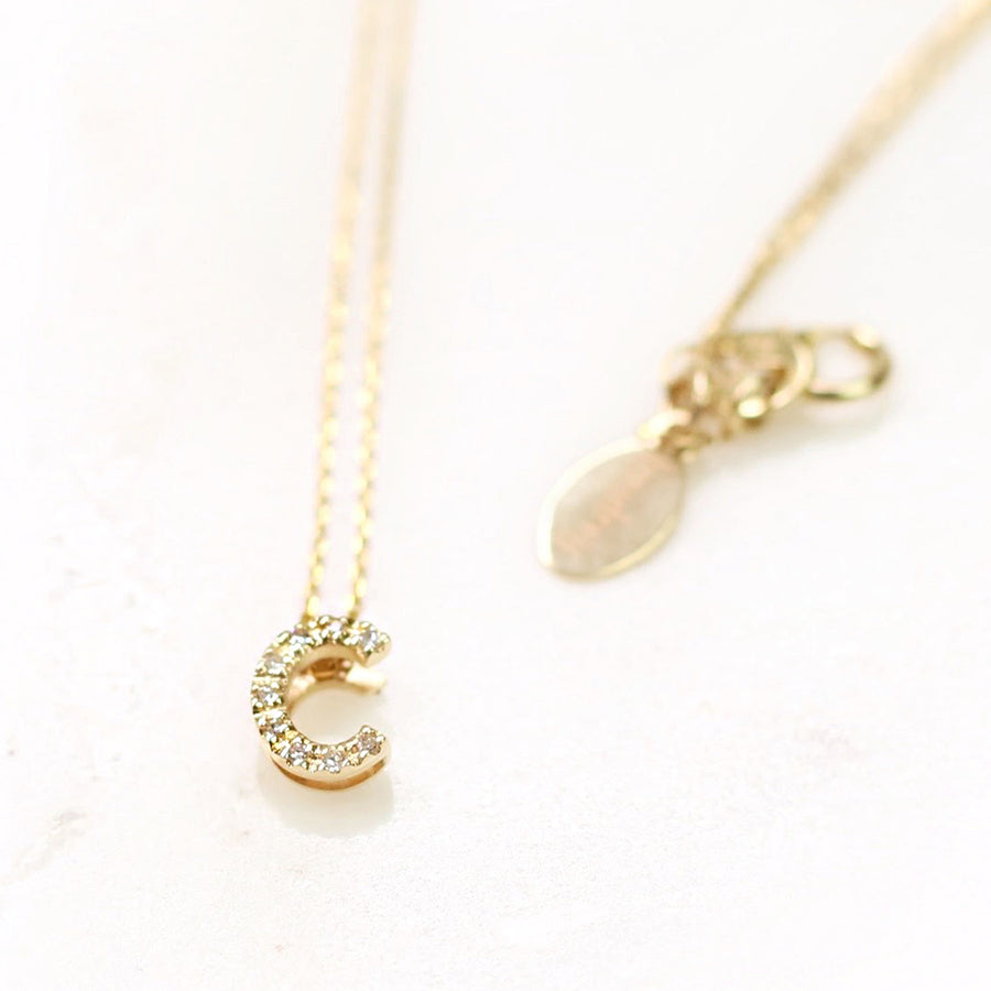 Taudrey Luxe: Worth It Bracelet, 14K Gold, Pave Diamond Initial E