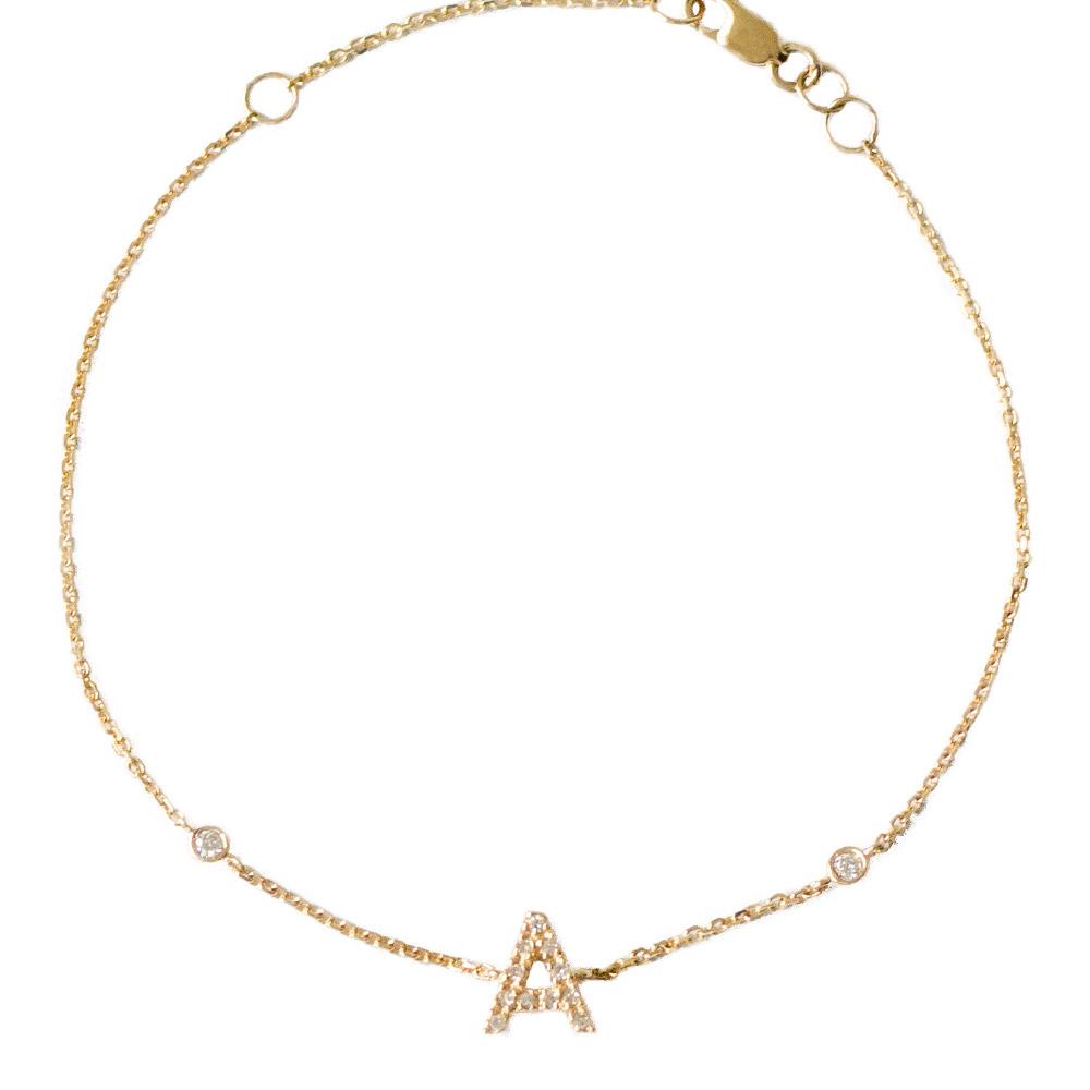 taudrey luxe fine jewelry worth it bracelet 14k yellow gold personalized charm with pave diamonds 