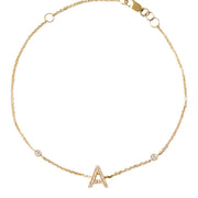 taudrey luxe fine jewelry worth it bracelet 14k yellow gold personalized charm with pave diamonds 