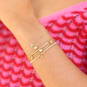 taudrey luxe fine jewelry worth it bracelet 14k yellow gold personalized charm with pave diamonds 