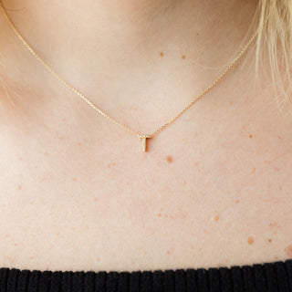 taudrye luxe worth it necklace 14k yellow gold pave diamonds personalized charm letter initial