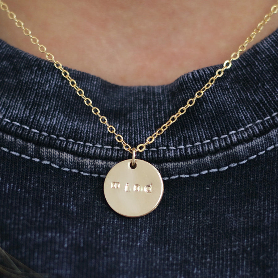 taudrey mindset gold charm inspirational charm necklace