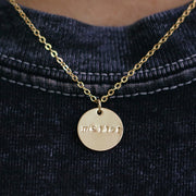 taudrey mindset gold charm inspirational charm necklace