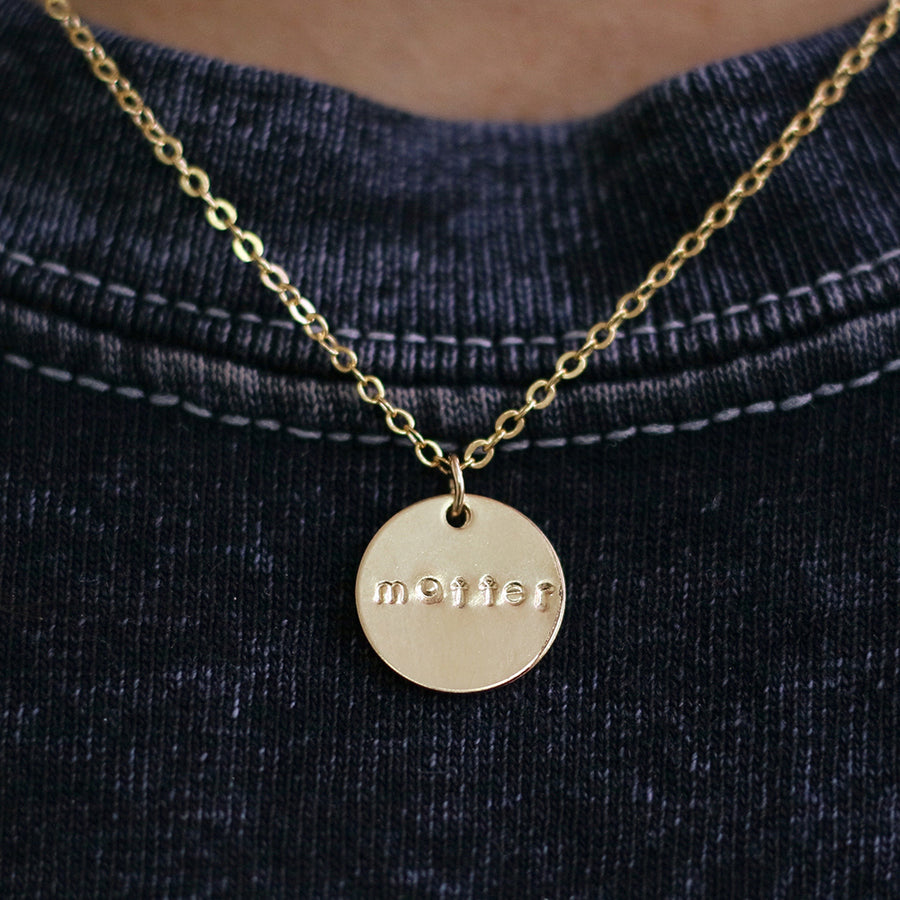 taudrey mindset gold charm inspirational charm necklace