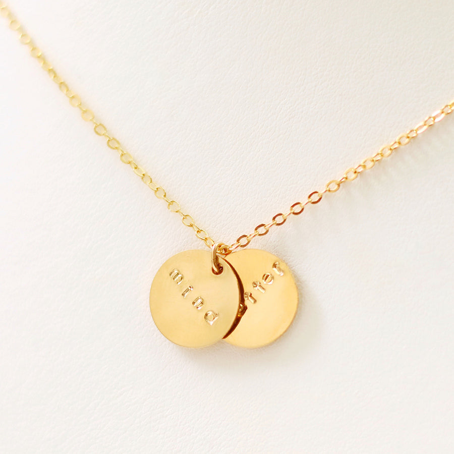 taudrey mindset gold charm inspirational charm necklace