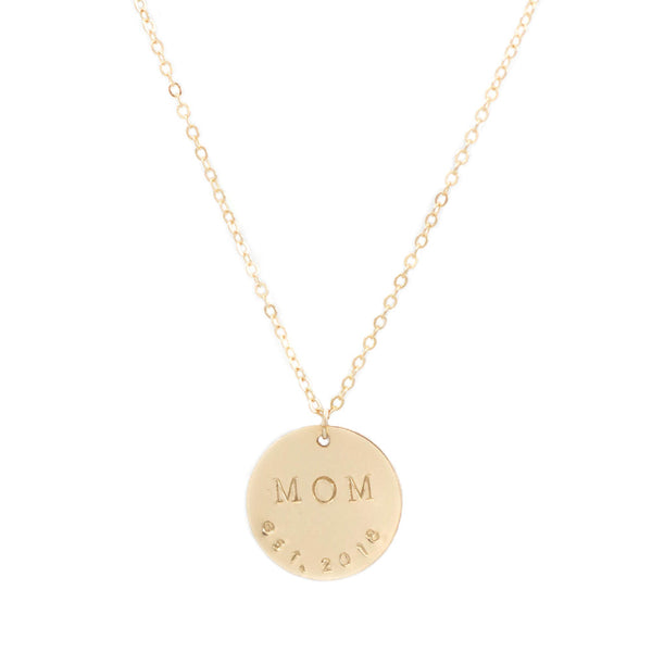 Mom Gift) Momma Bear Necklace: Personalized Gold Charm – taudrey