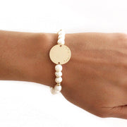 taudrey pearls can beaded pearl bracelet personalized gold charm