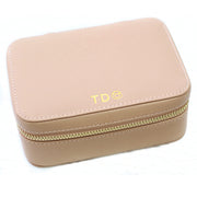 taudrey pretties inside jewelry case travel organizer blush saffiano leather personalized