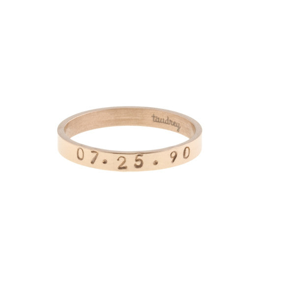 taudrey ready to mingle rose gold single personalized ring band
