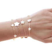 taudrey twinkle bracelet gold chain bracelet pearl star