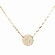mini coin symbol necklace stamp detail owl