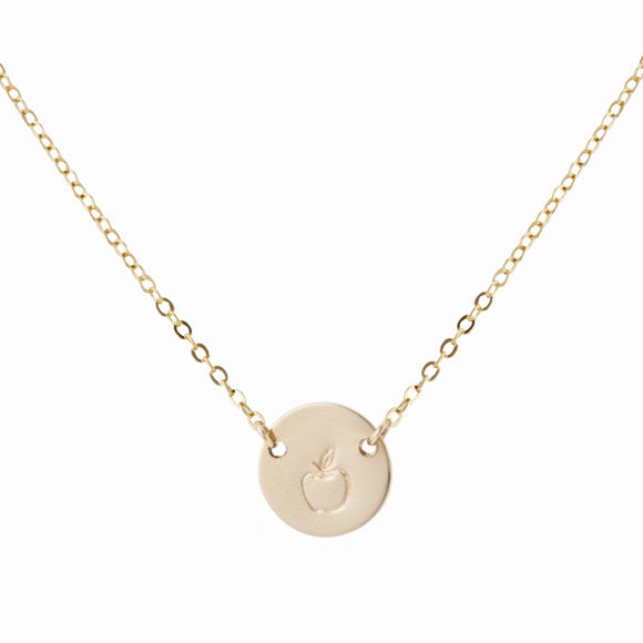 mini coin symbol necklace stamp detail owl