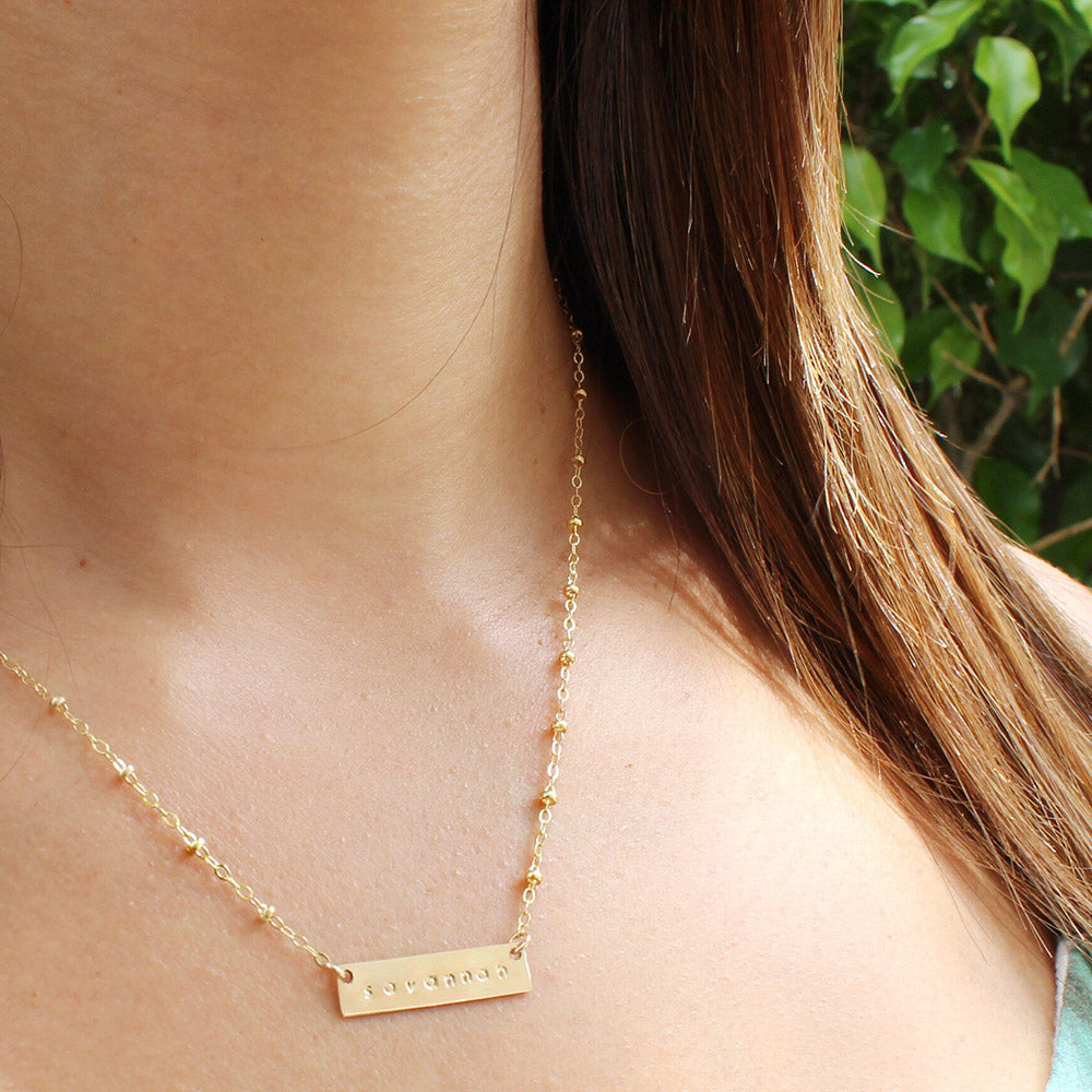 Tiffany name plate necklace Clearance