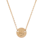 taudrey mini coin symbol necklace stamp detail unicorn