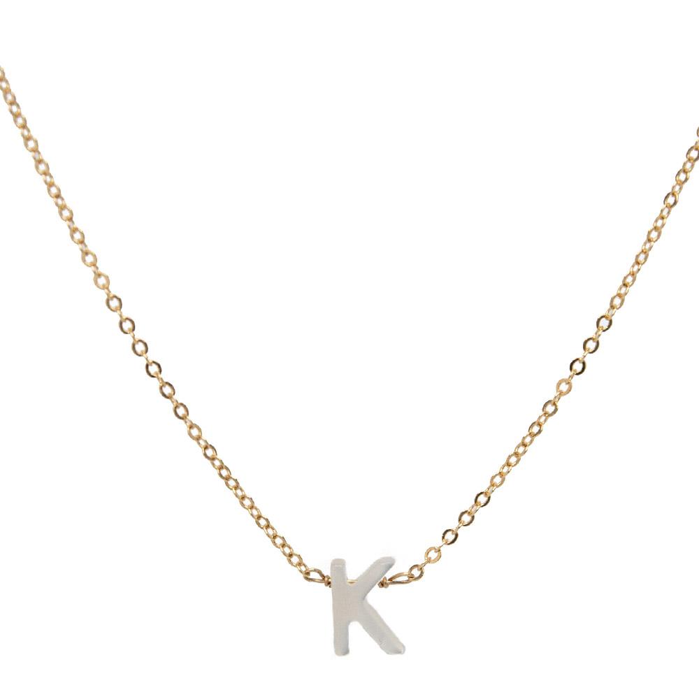 taudrey write me a letter necklace pearl letter detail 