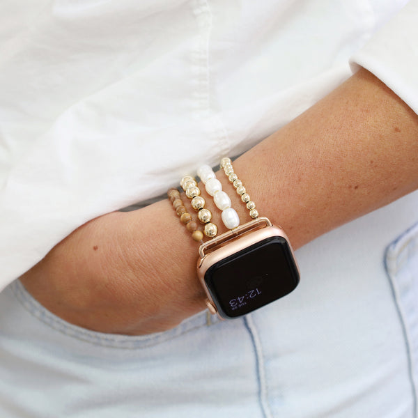 Taudrey On Time Apple Watch Band Medium Large Rose Gold 38 40 41mm