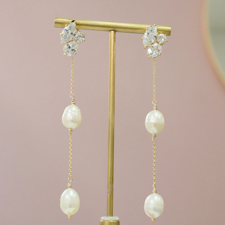 Rosario Convertible Pearl Drop Earrings by Kelly Saks